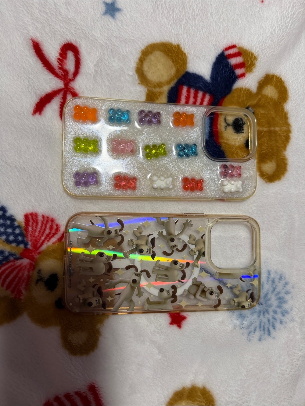 Clay dog shiny and white shimmery phone case for 15 pro max
